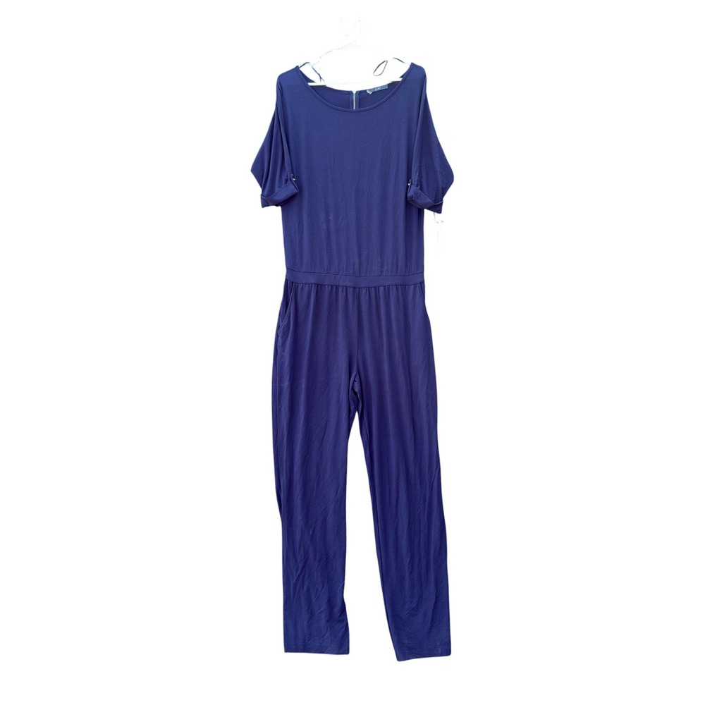 NEW Tart Collections Womens Navy Zip Back Modal Jumpsuit Size Large NWT